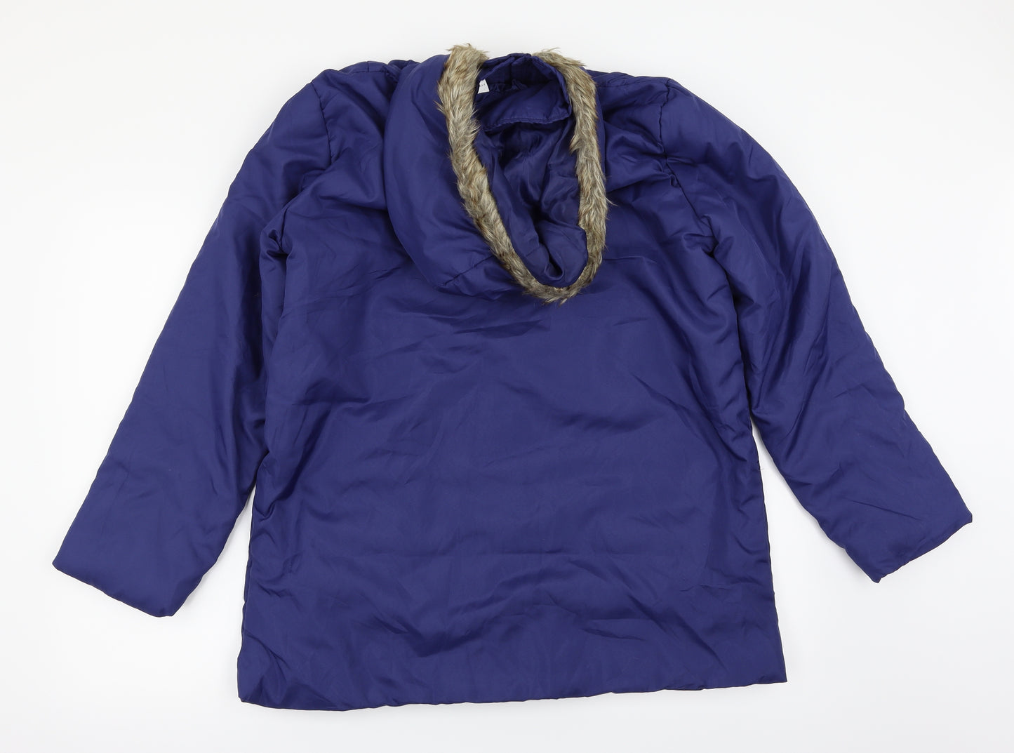 Anne De Lancay Womens Blue   Parka Coat Size S