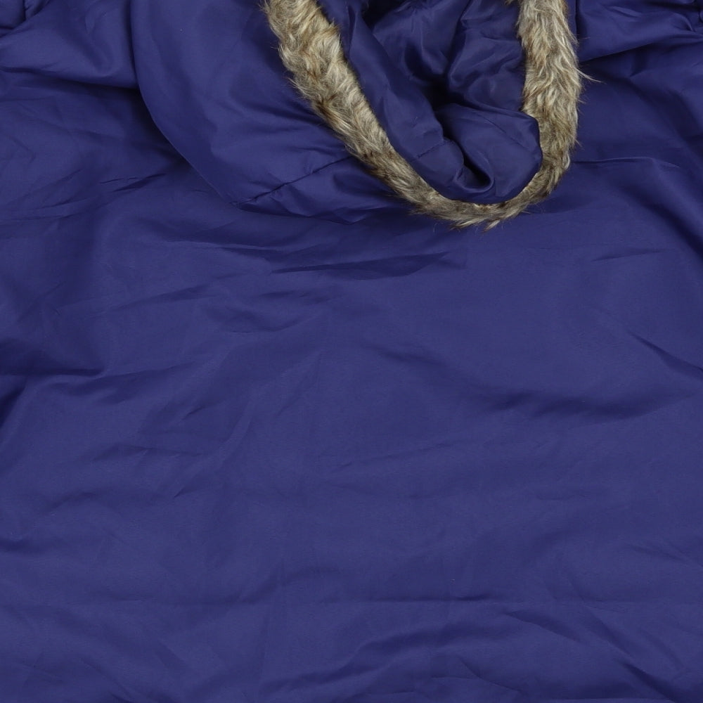 Anne De Lancay Womens Blue   Parka Coat Size S