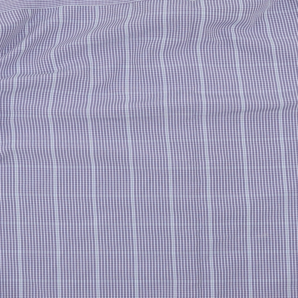 Island Earth Mens Blue Check   Button-Up Size L
