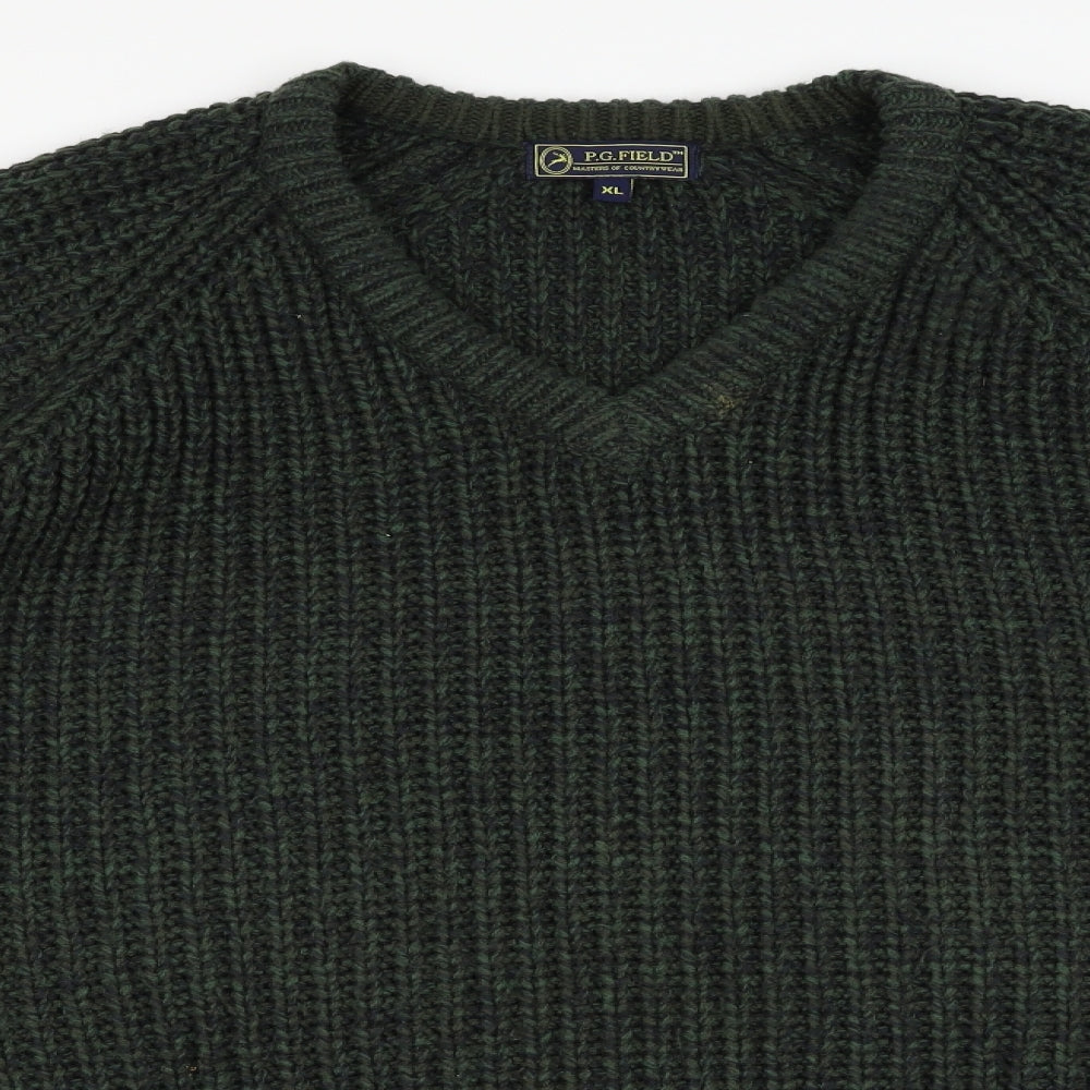 P.G Field Mens Green   Pullover Jumper Size XL