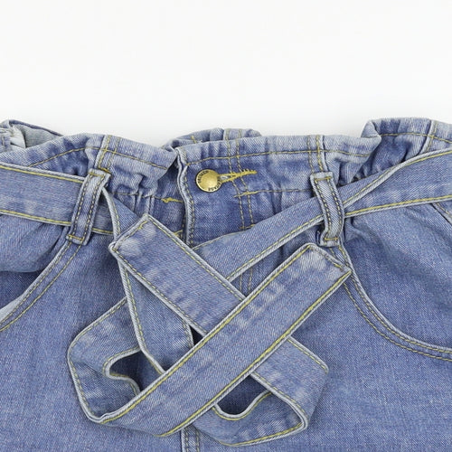 SheIn Womens Blue  Denim Hot Pants Shorts Size S