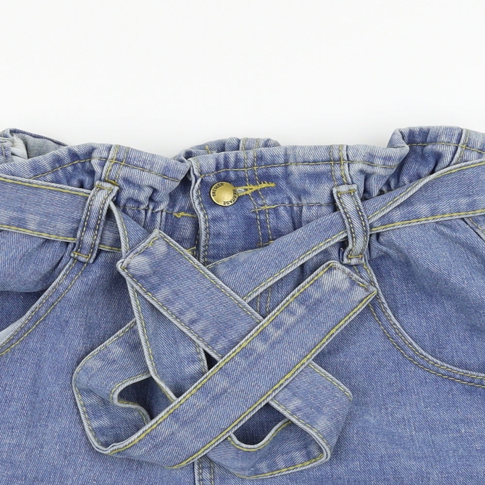 SheIn Womens Blue  Denim Hot Pants Shorts Size S
