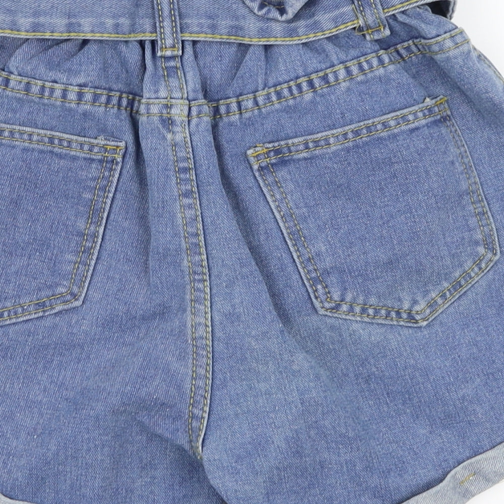 SheIn Womens Blue  Denim Hot Pants Shorts Size S