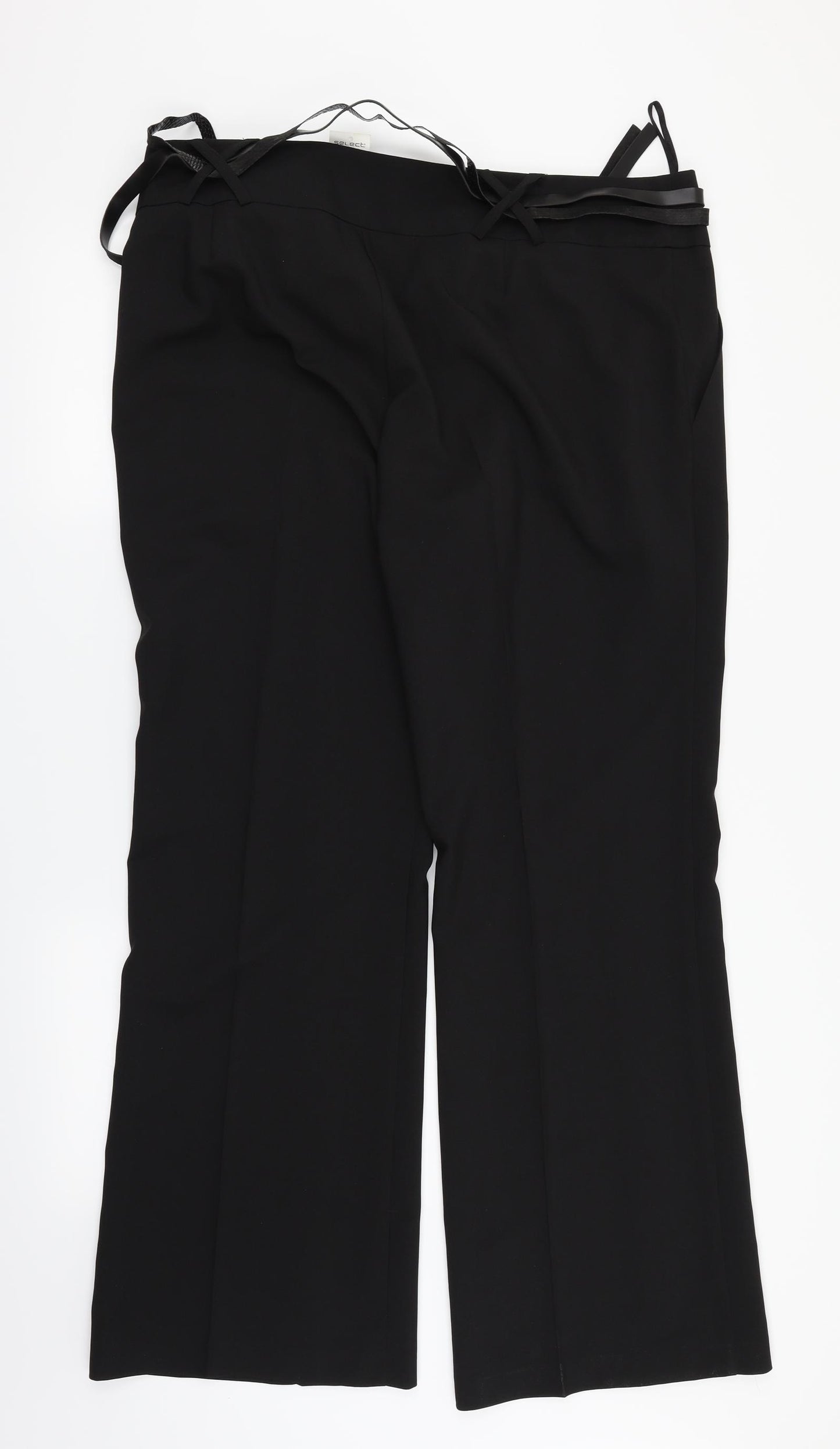 Select Womens Black   Dress Pants Trousers Size 18 L31 in - comes with belt