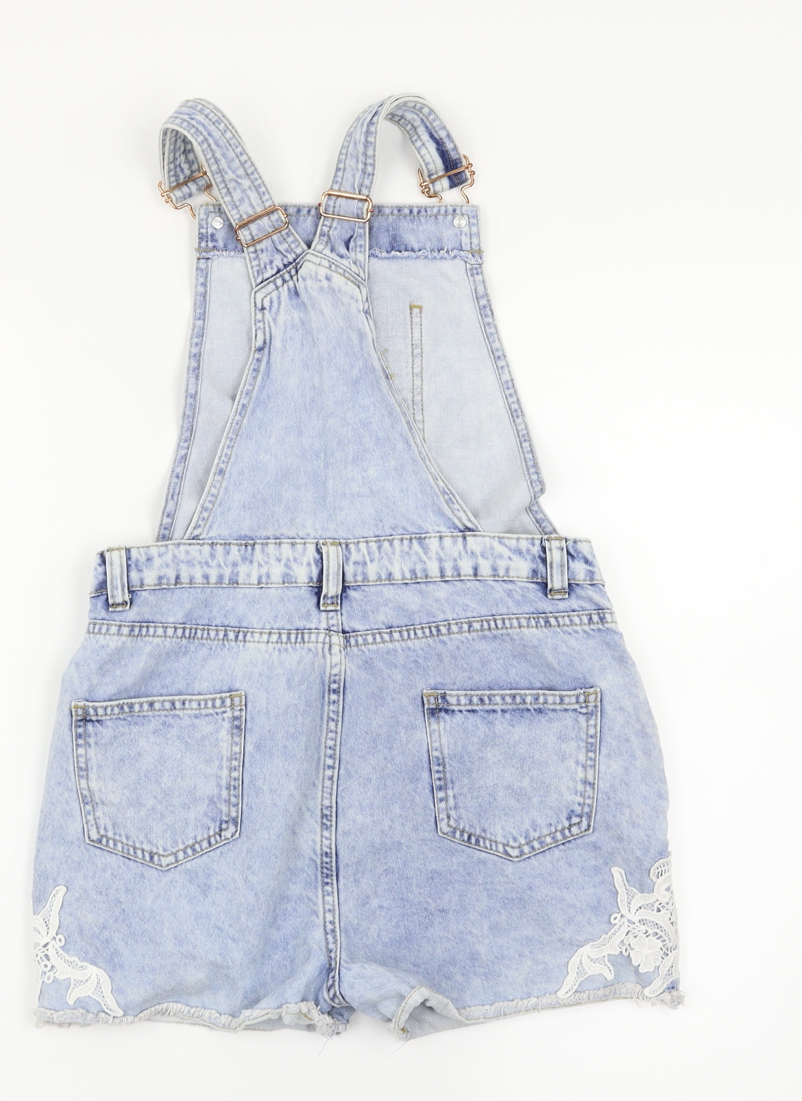 Denim. Co Girls Blue  Denim Dungaree One-Piece Size 12-13 Years
