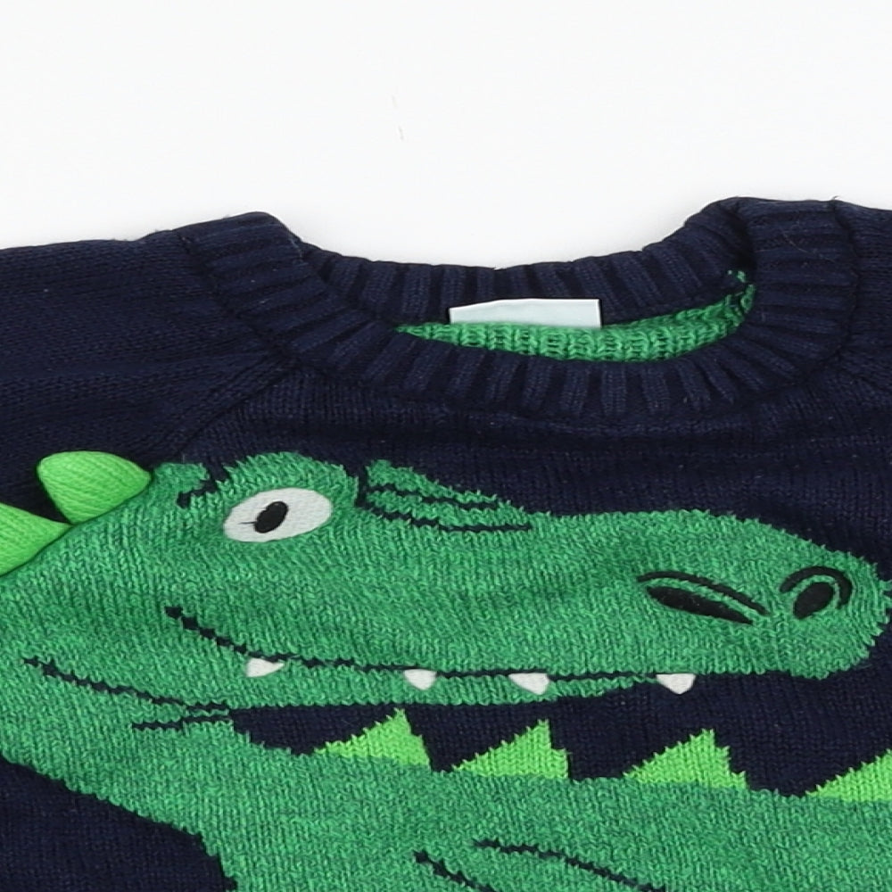 F&F Boys Blue   Pullover Jumper Size 3-4 Years  - Dinosaur