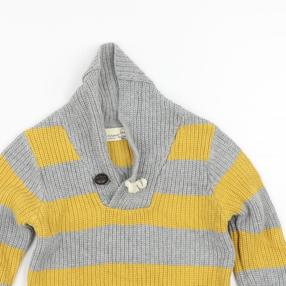 Zara Baby Multicoloured Striped  Pullover Jumper Size 18-24 Months