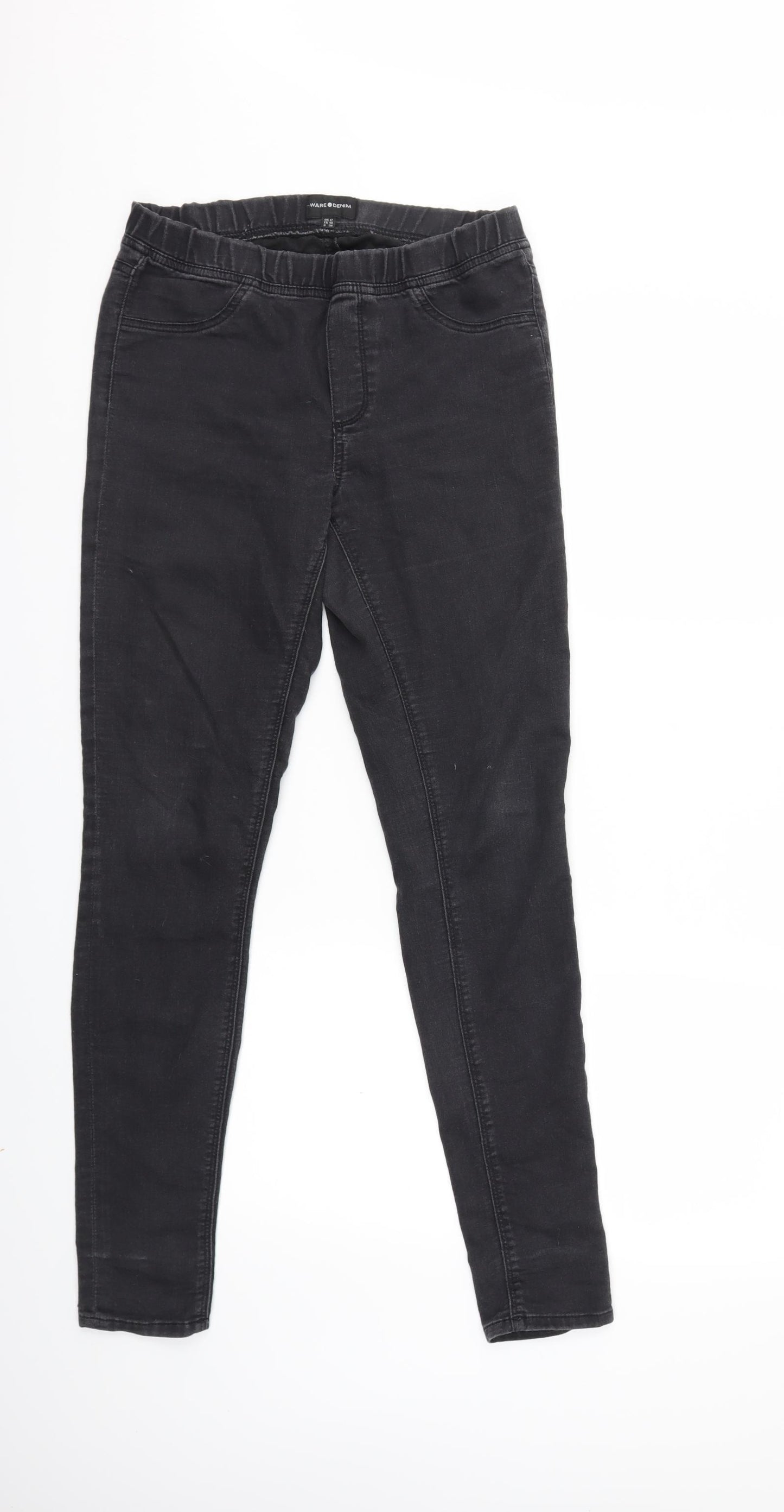 Wear Denim Womens Black  Denim Jegging Jeans Size 12 L30 in