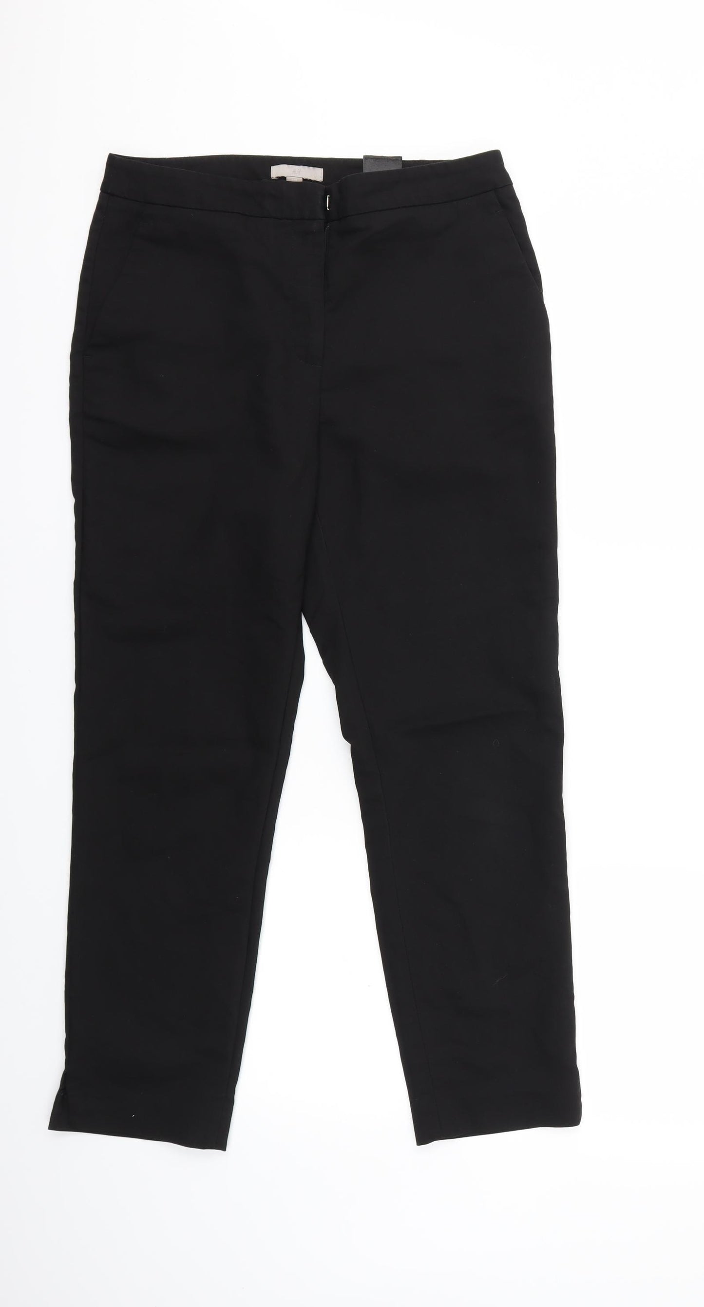 H&M Womens Black   Trousers  Size 10 L25 in
