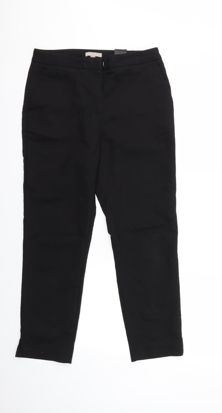 H&M Womens Black   Trousers  Size 10 L25 in