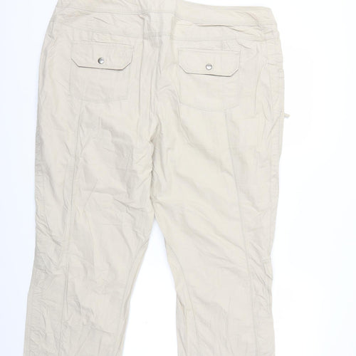 Canda Womens Beige   Cargo Trousers Size 22 L25 in