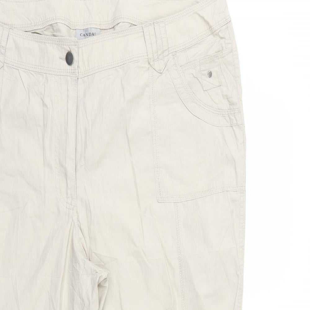 Canda Womens Beige   Cargo Trousers Size 22 L25 in