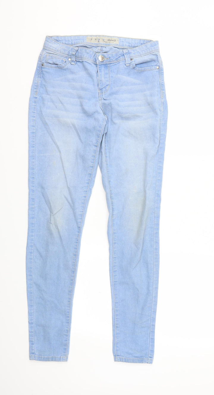 Denim & Co. Womens Blue Denim Skinny Jeans Size 10 L29 in