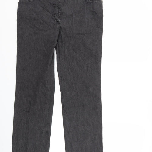 Gerry Weber Womens Grey  Denim Straight Jeans Size 10 L27 in
