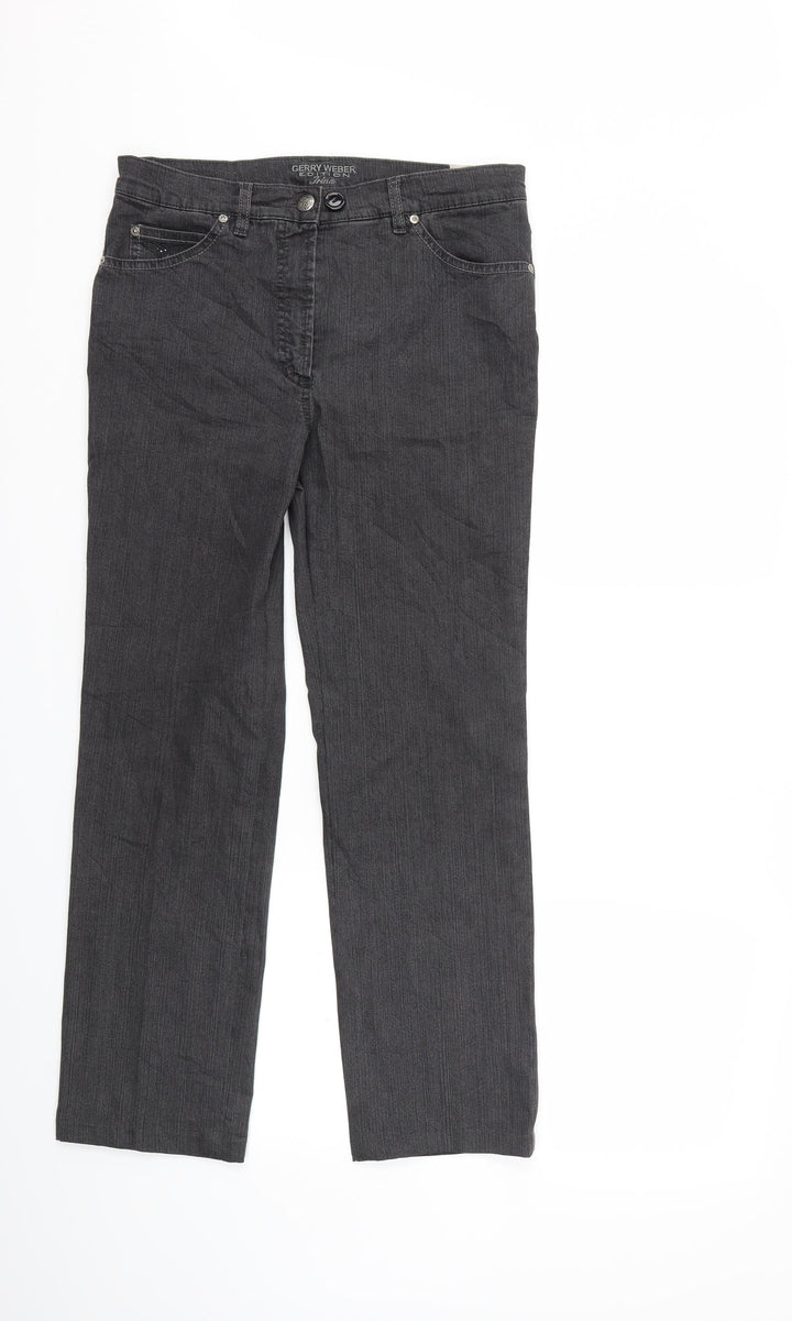 Gerry Weber Womens Grey Denim Straight Jeans Size 10 L27 in