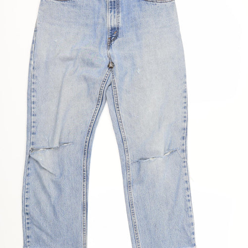 Preworn Womens Blue  Denim Cropped Jeans Size 30 in L23 in