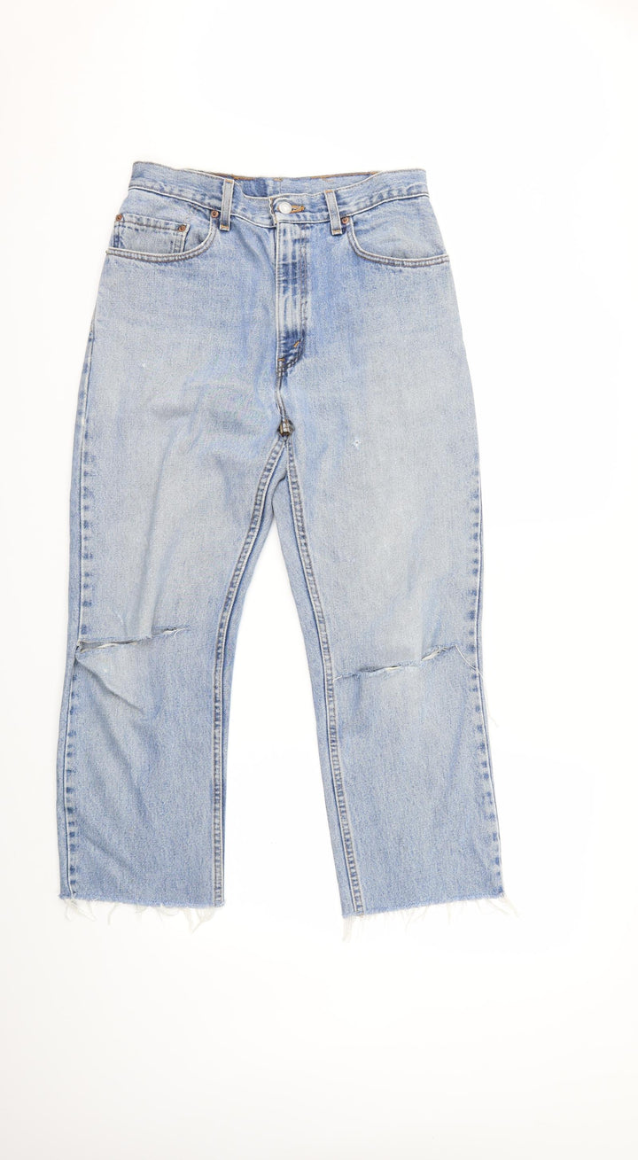 Preworn Womens Blue Denim Cropped Jeans Size 30 in L23 in