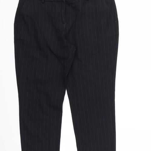 NEXT Womens Blue Striped  Trousers  Size 14 L25 in