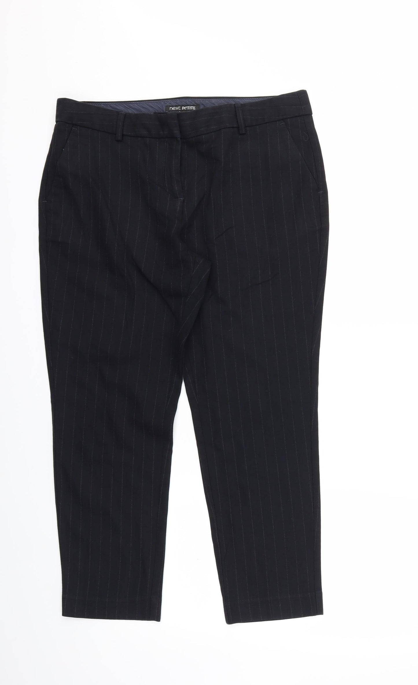 NEXT Womens Blue Striped  Trousers  Size 14 L25 in