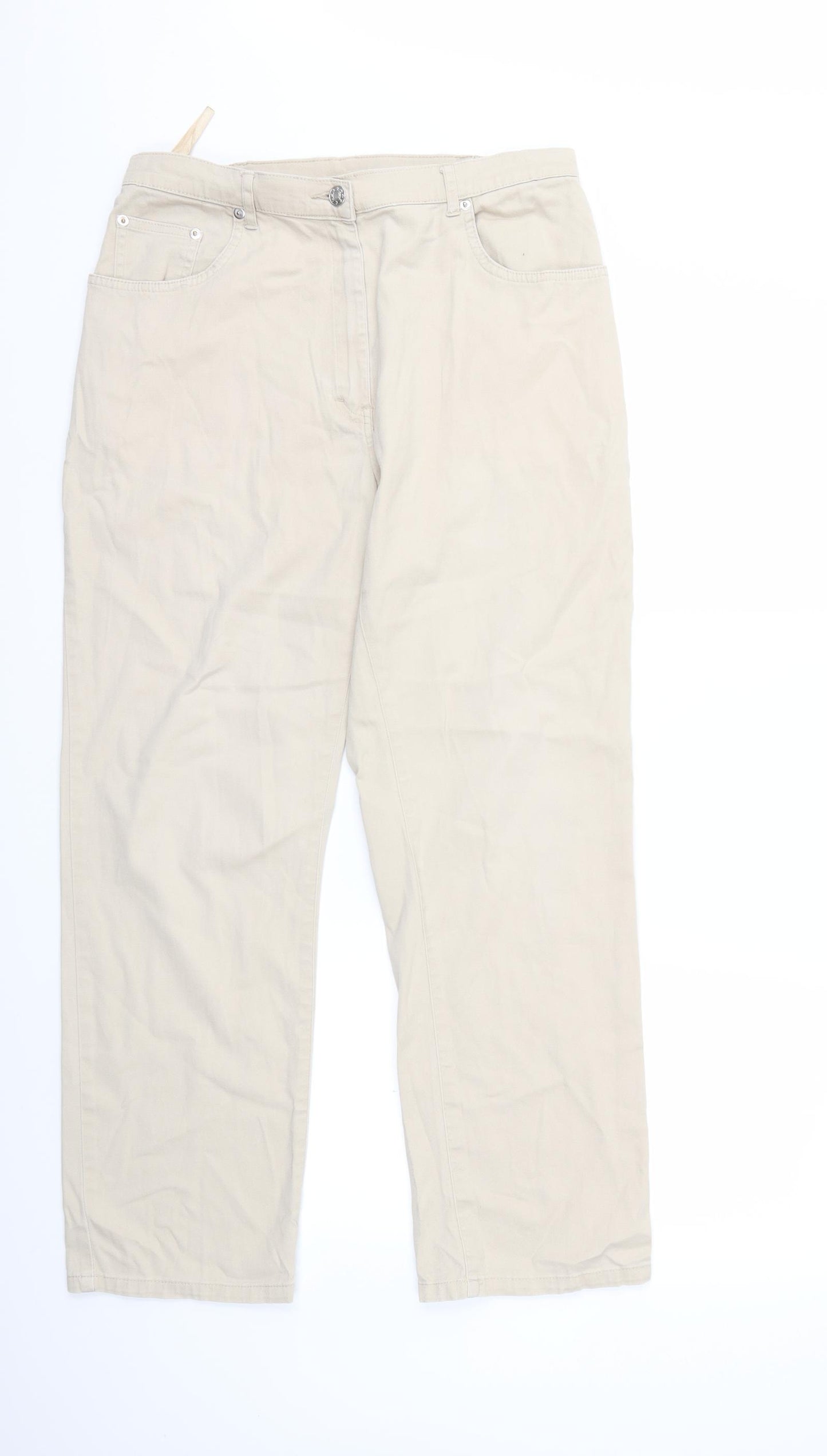 Damart Womens Beige   Trousers  Size 12 L28 in