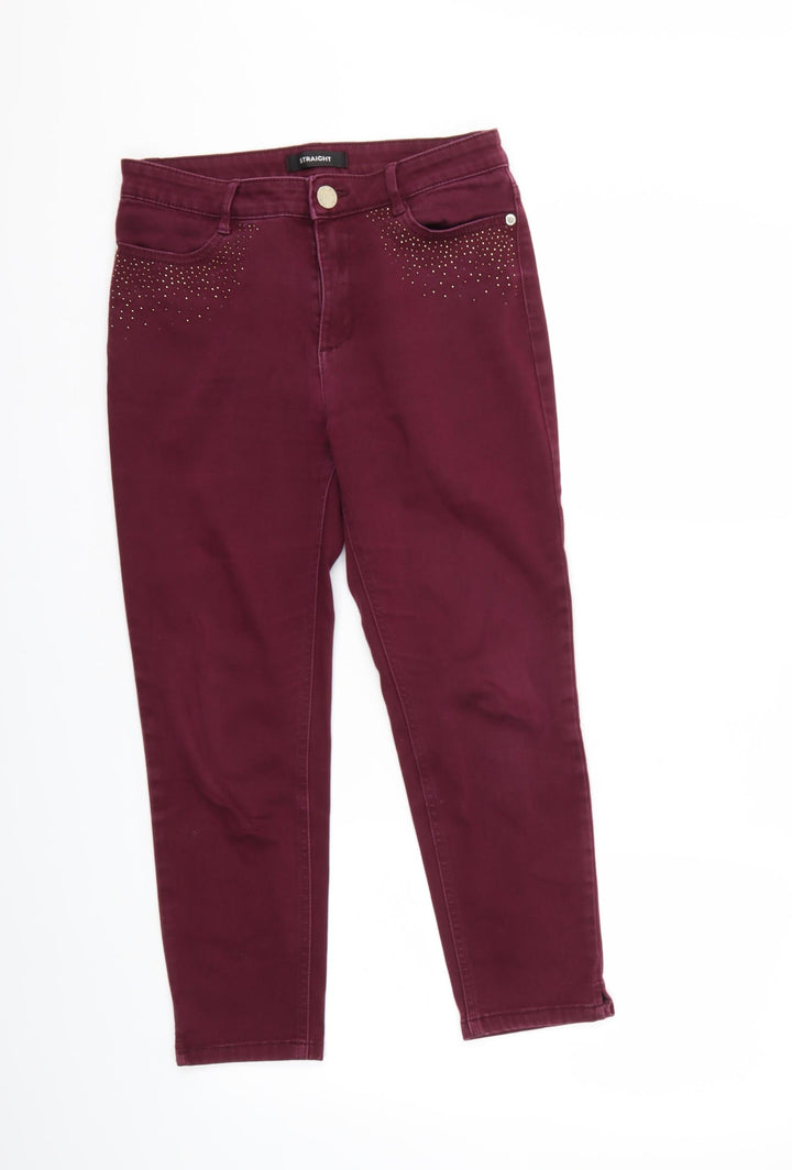 Marks and Spencer Womens Purple  Denim Skinny Jeans Size 8 L23 in