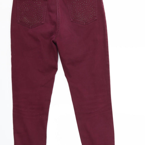 Marks and Spencer Womens Purple  Denim Skinny Jeans Size 8 L23 in