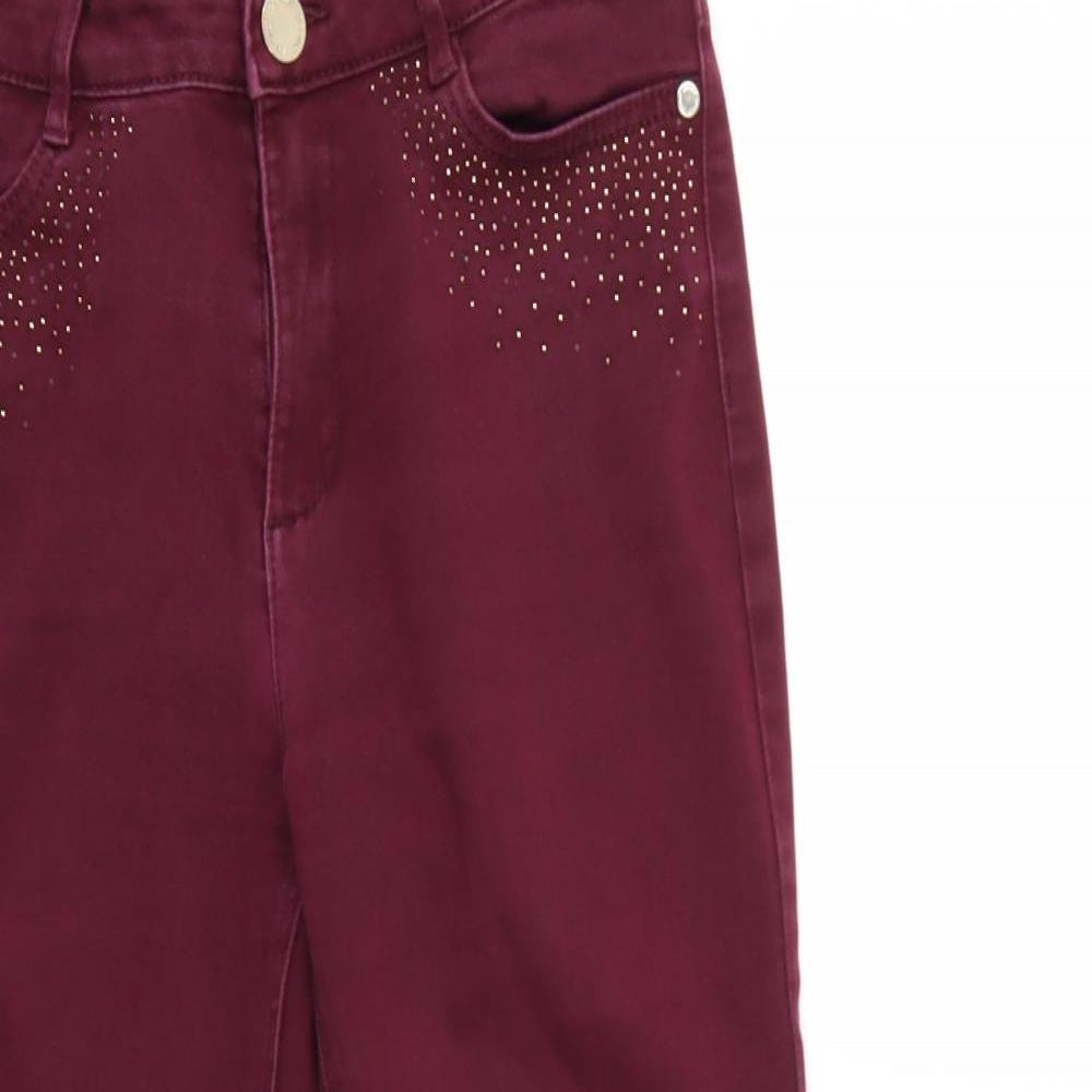 Marks and Spencer Womens Purple  Denim Skinny Jeans Size 8 L23 in