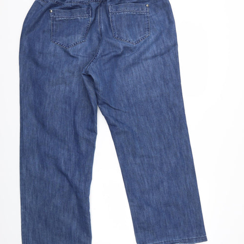 Preworn Womens Black  Denim Trousers  Size 18 L28 in
