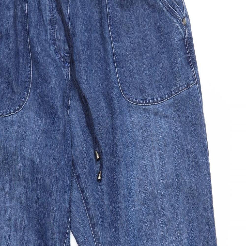 Preworn Womens Black  Denim Trousers  Size 18 L28 in