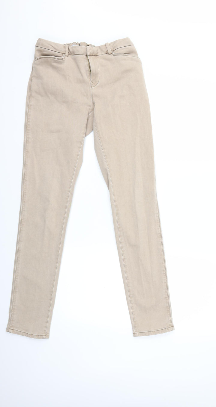 Preworn Womens Beige  Denim Skinny Jeans Size 28 in L30 in