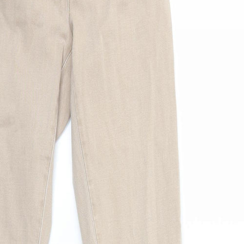 Preworn Womens Beige  Denim Skinny Jeans Size 28 in L30 in