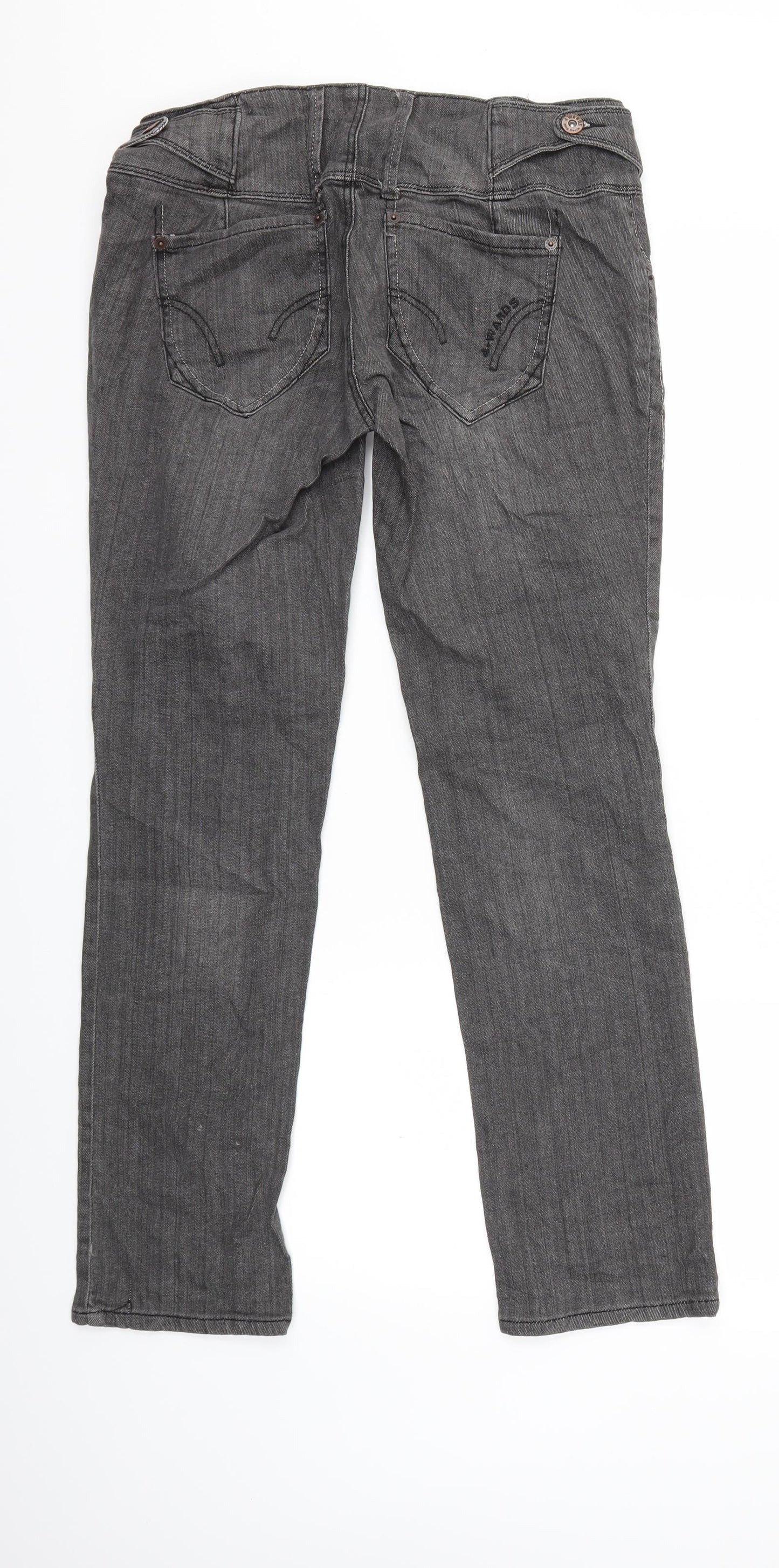 4Wards Womens Grey  Denim Straight Jeans Size 12 L29 in