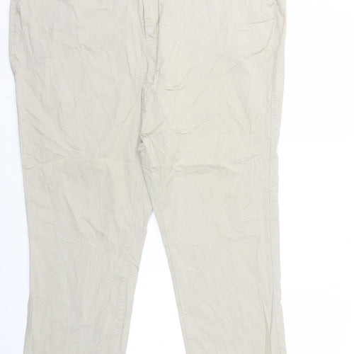 ELLAS Womens Beige   Chino Trousers Size 24 L29 in