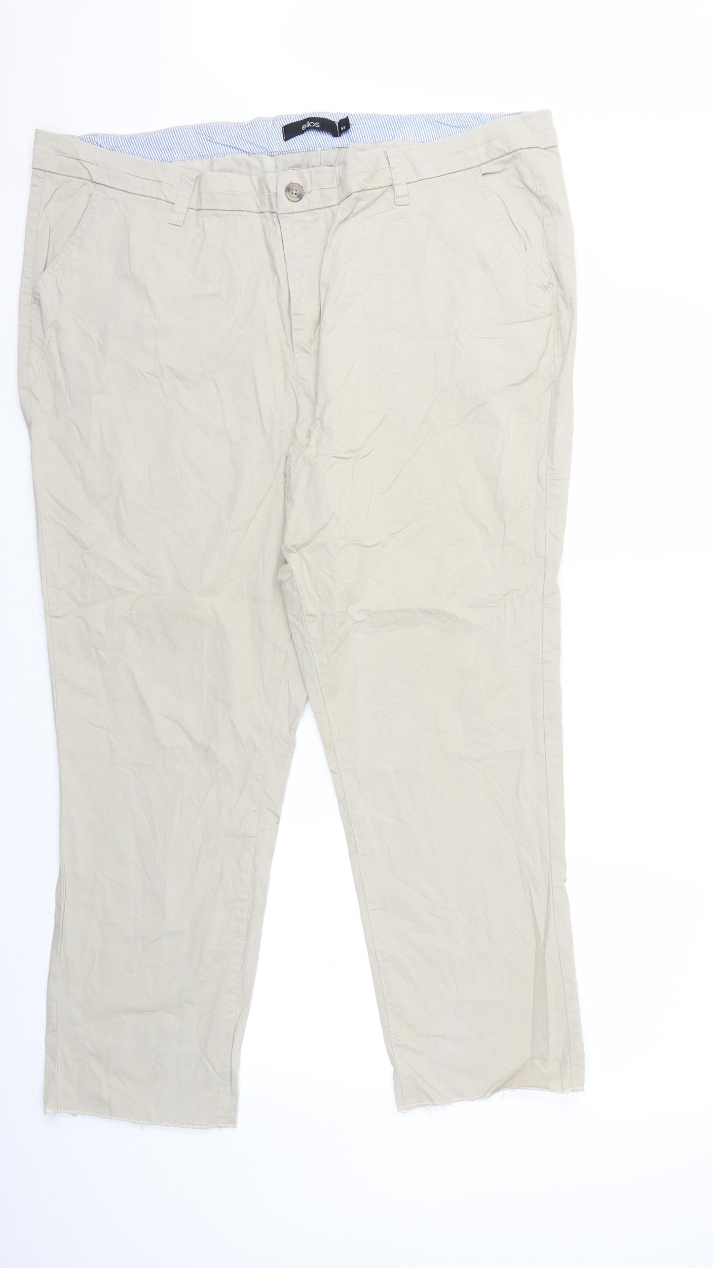 ELLAS Womens Beige   Chino Trousers Size 24 L29 in
