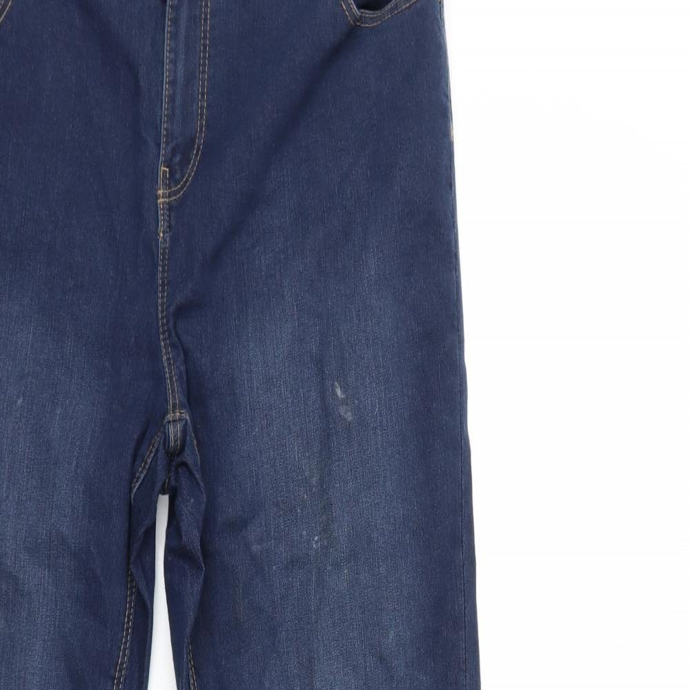 George Womens Blue  Denim Flared Jeans Size 16 L30 in