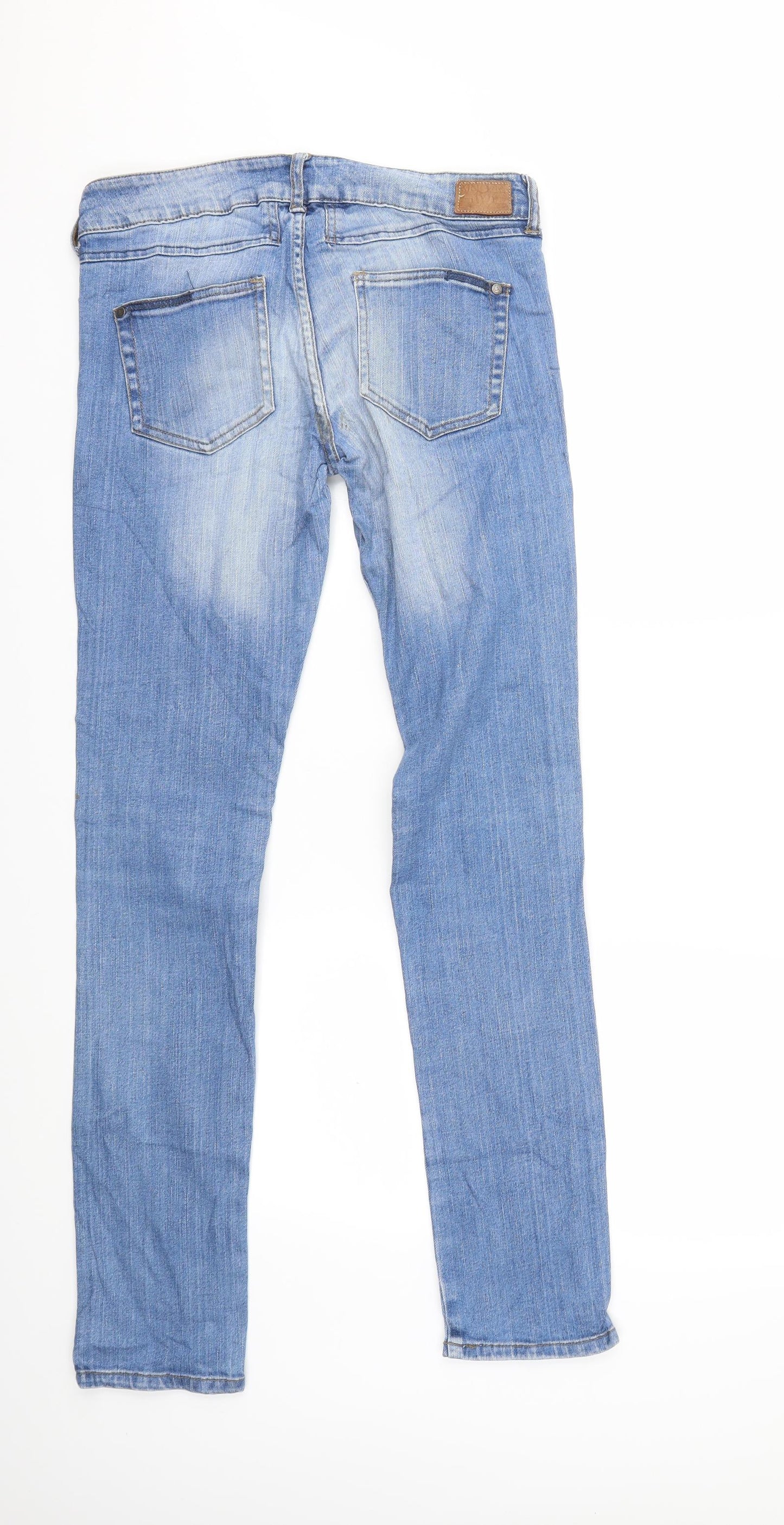 Mango Womens Blue  Denim Skinny Jeans Size 12 L31 in