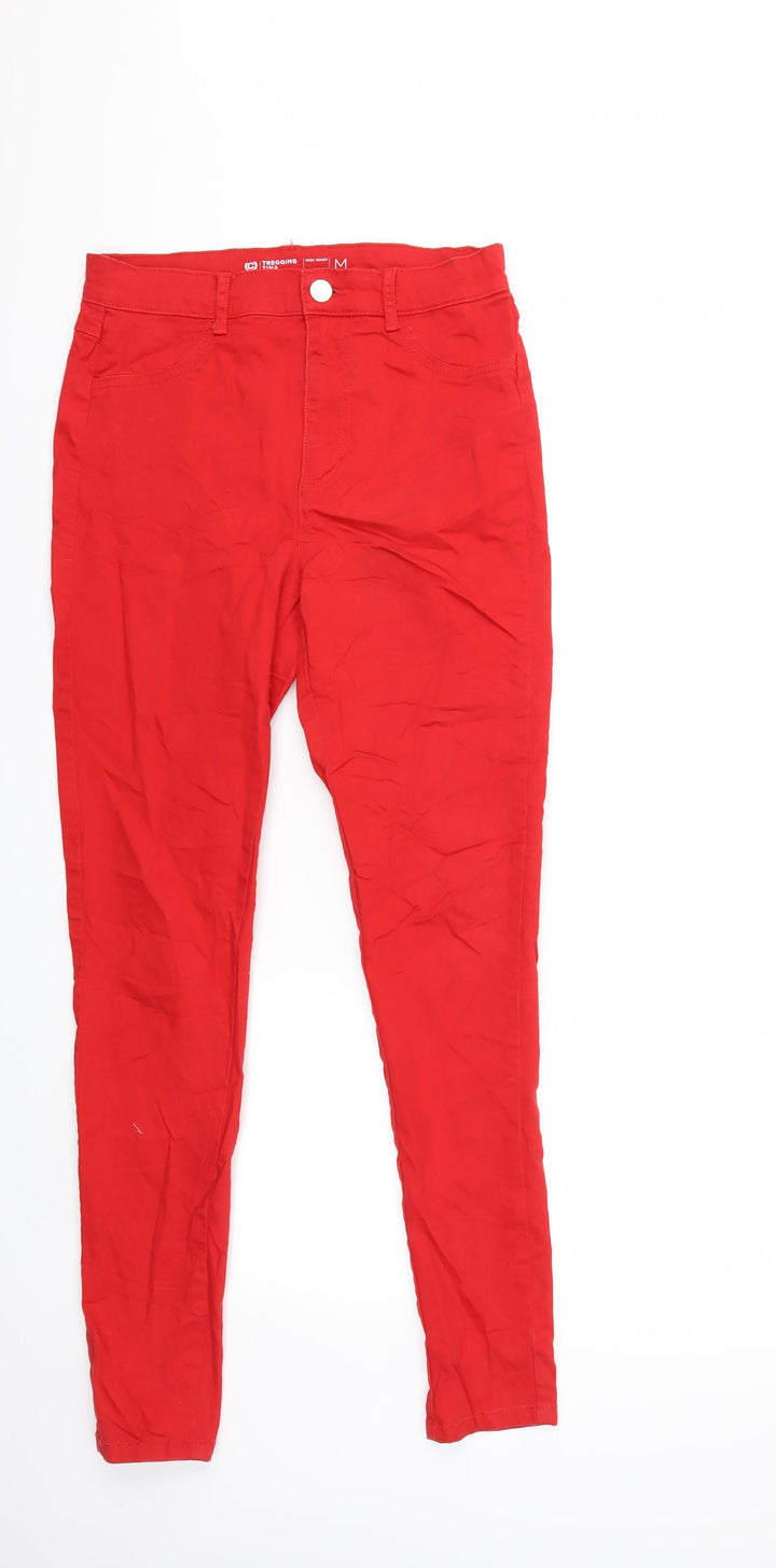 Tregging Thea Womens Red Denim Skinny Jeans Size M L29 in
