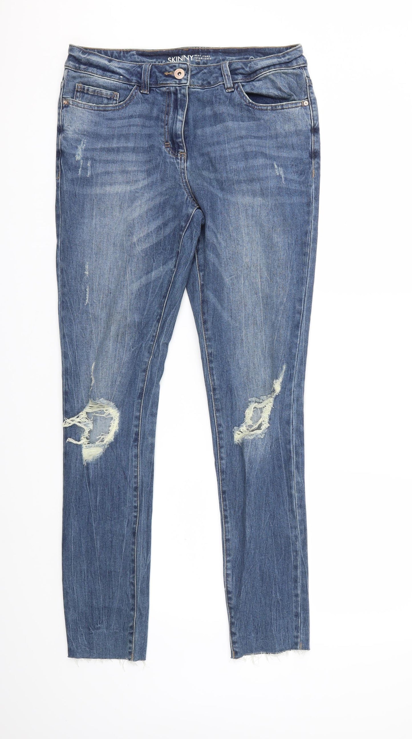 NEXT Womens Blue  Denim Skinny Jeans Size 10 L29 in