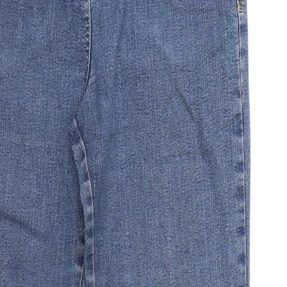 Marks and Spencer Womens Blue  Denim Straight Jeans Size 14 L28 in