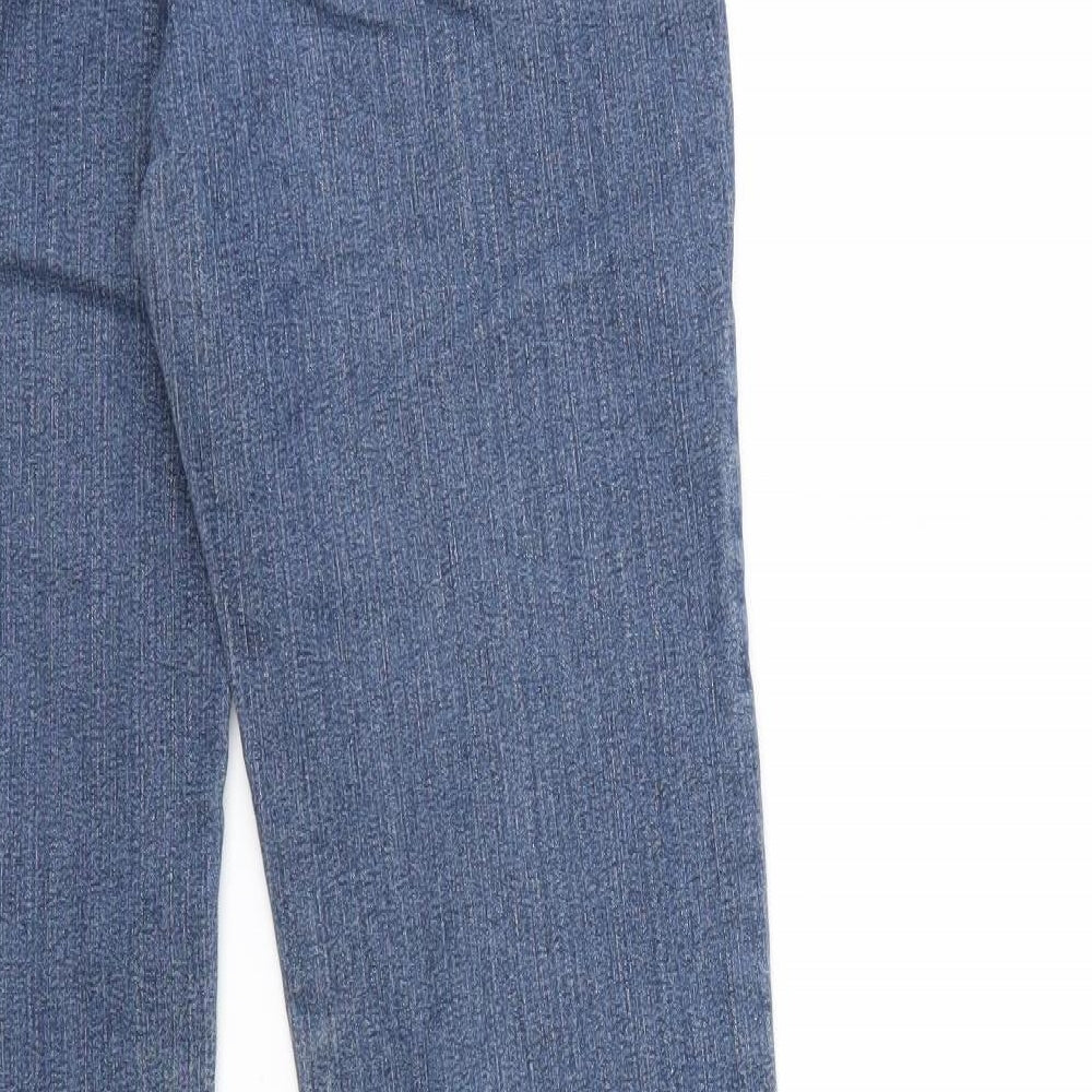 Marks and Spencer Womens Blue  Denim Straight Jeans Size 14 L28 in