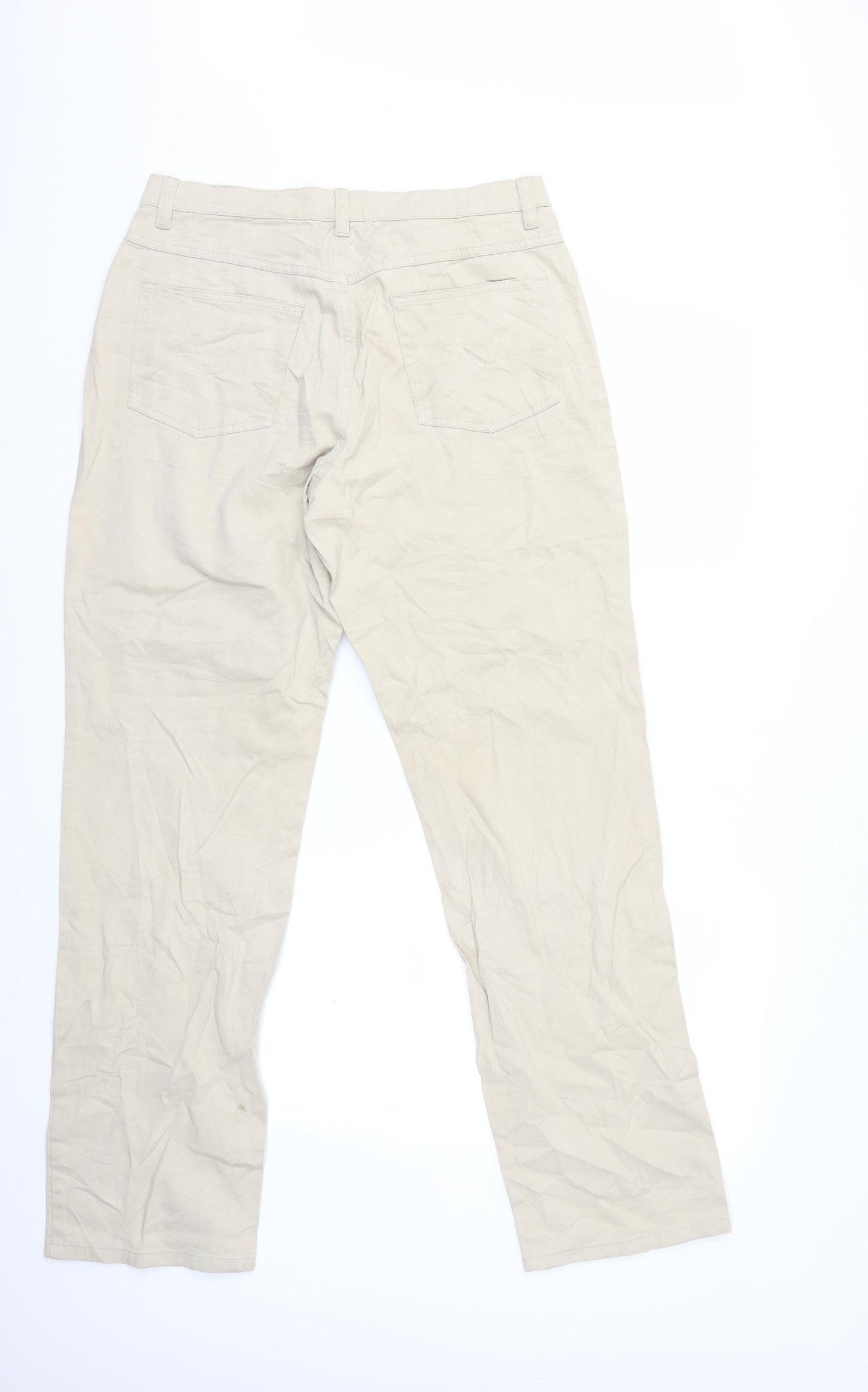 Preworn Womens Beige   Trousers  Size 14 L31 in