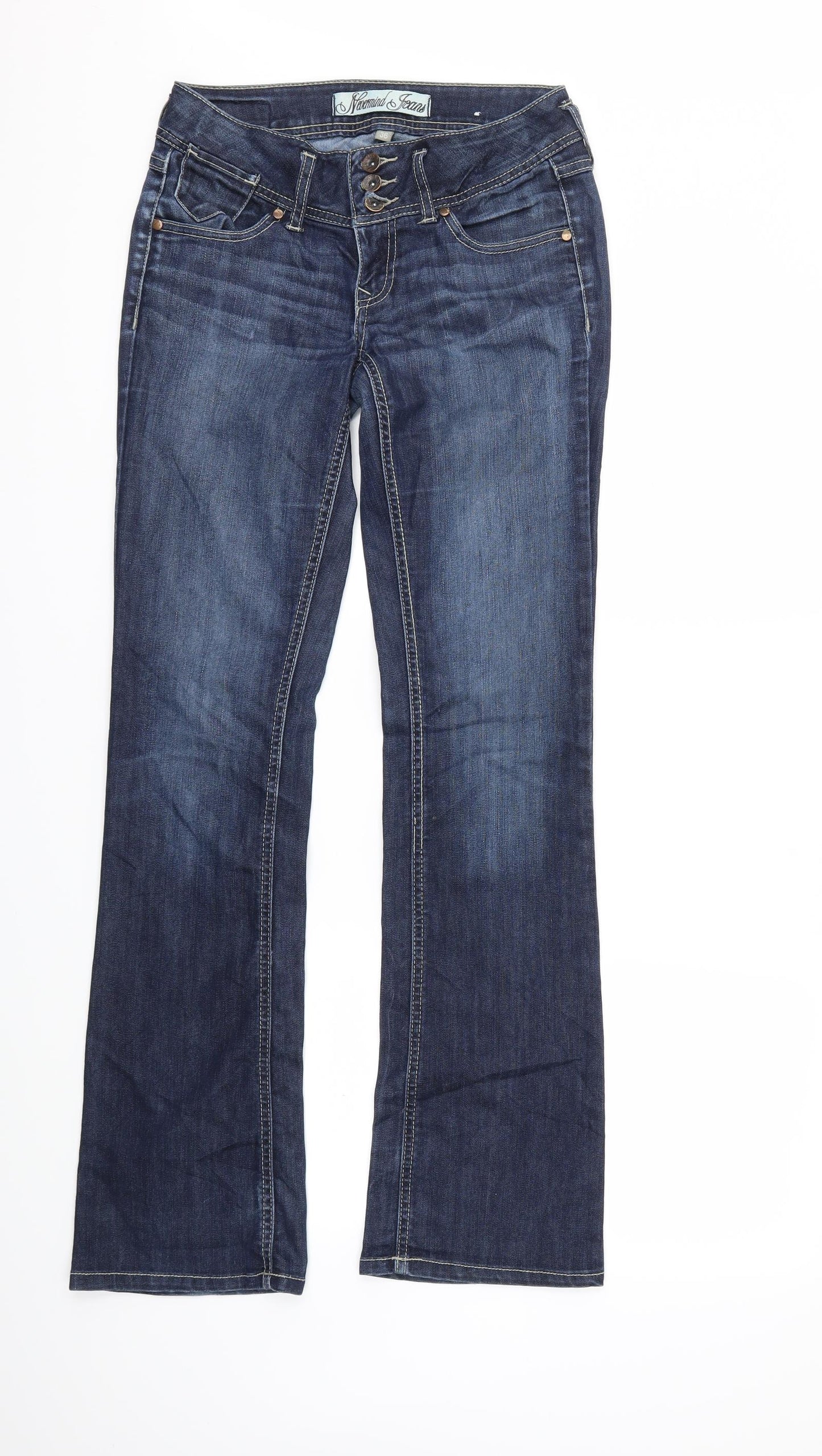 Nevermind jeans Womens Blue  Denim Bootcut Jeans Size 36 L31 in