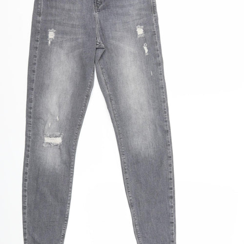 River Island Womens Grey  Denim Skinny Jeans Size 10 L27 in