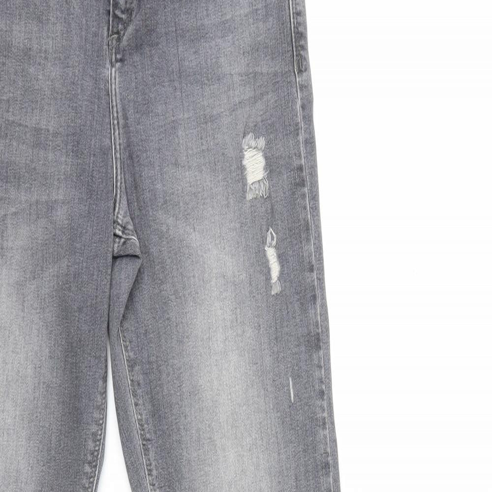River Island Womens Grey  Denim Skinny Jeans Size 10 L27 in