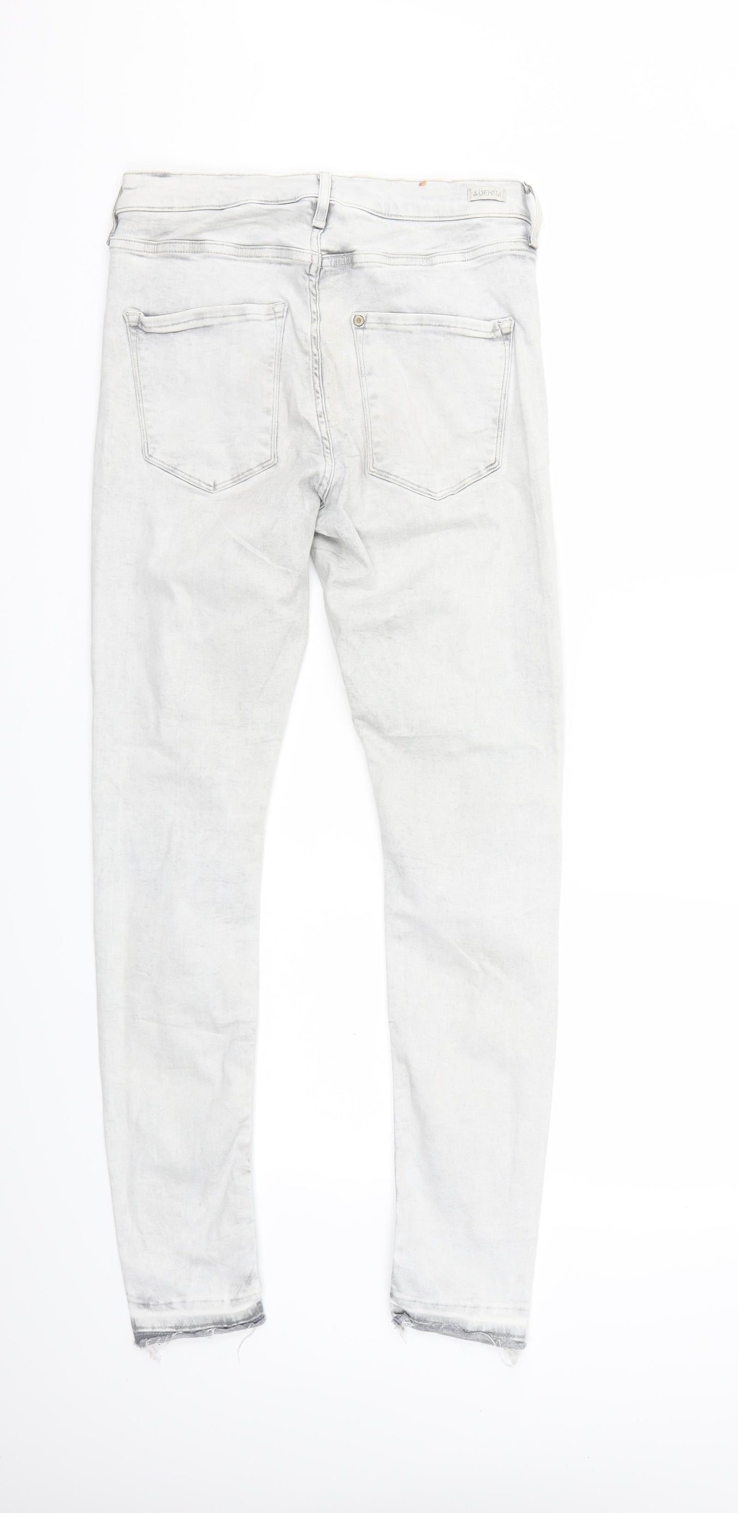 H&M Womens Grey  Denim Skinny Jeans Size 28 in L29 in