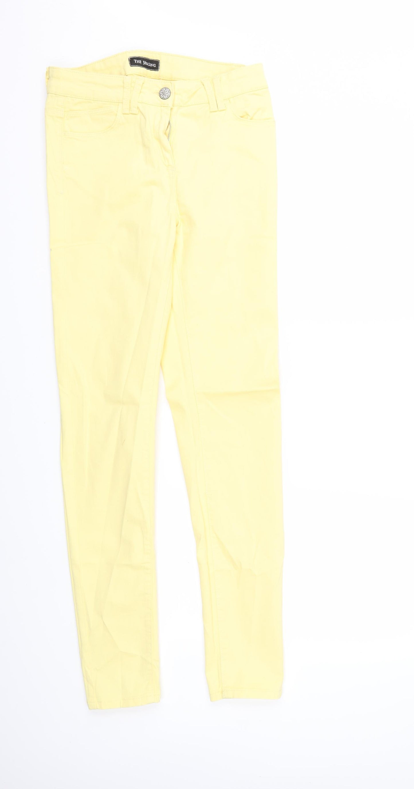 Marks and Spencer Womens Yellow  Denim Skinny Jeans Size 10 L31 in