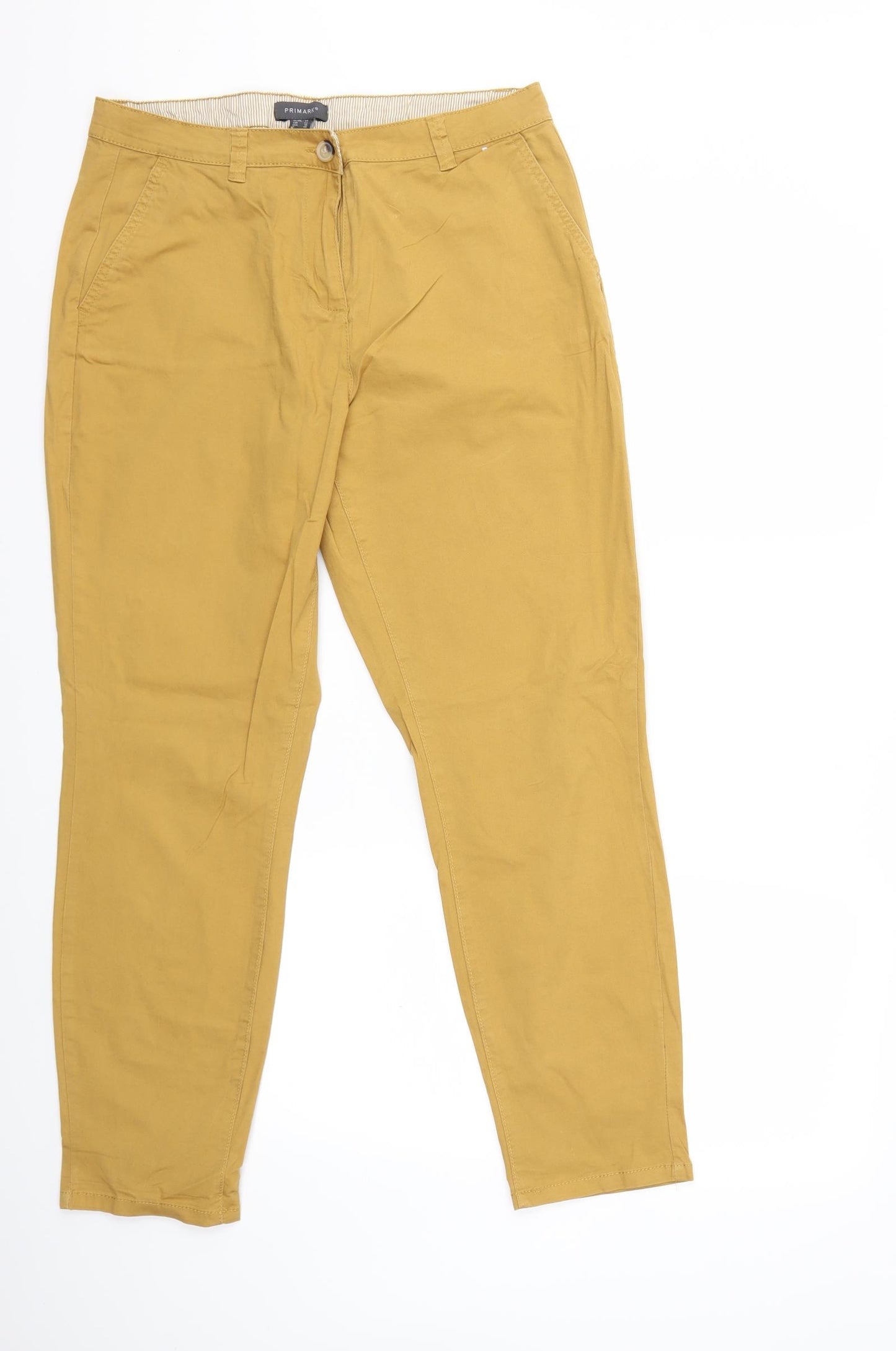 Primark Womens Brown   Chino Trousers Size 14 L28 in