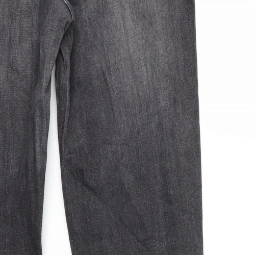 Blue Motion Womens Grey  Denim Straight Jeans Size 14 L30 in