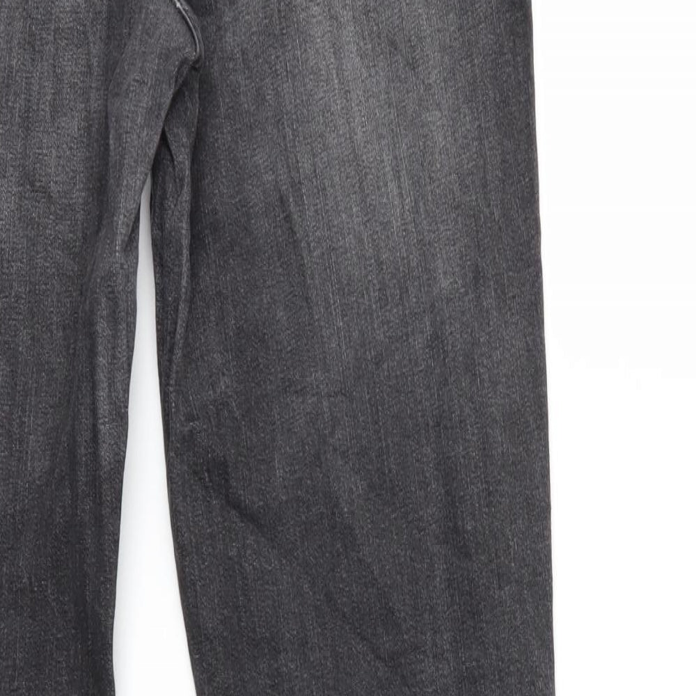 Blue Motion Womens Grey  Denim Straight Jeans Size 14 L30 in