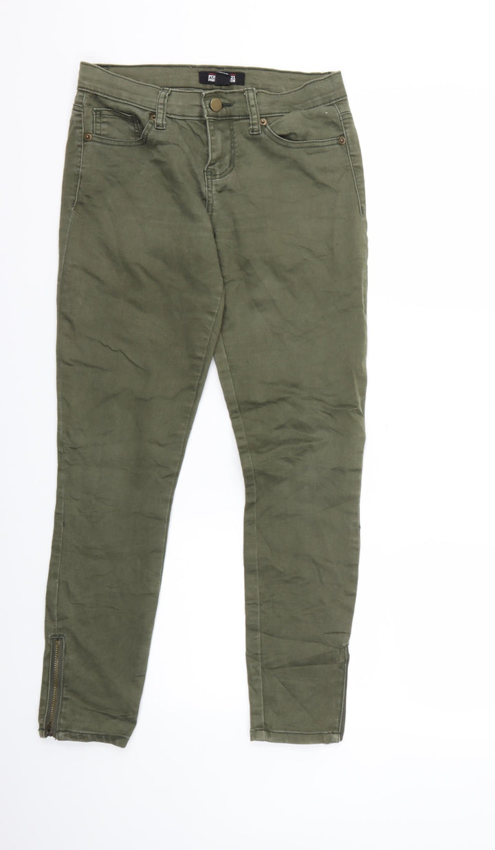 FOREVER 21 Womens Green Denim Skinny Jeans Size 6 L27 in